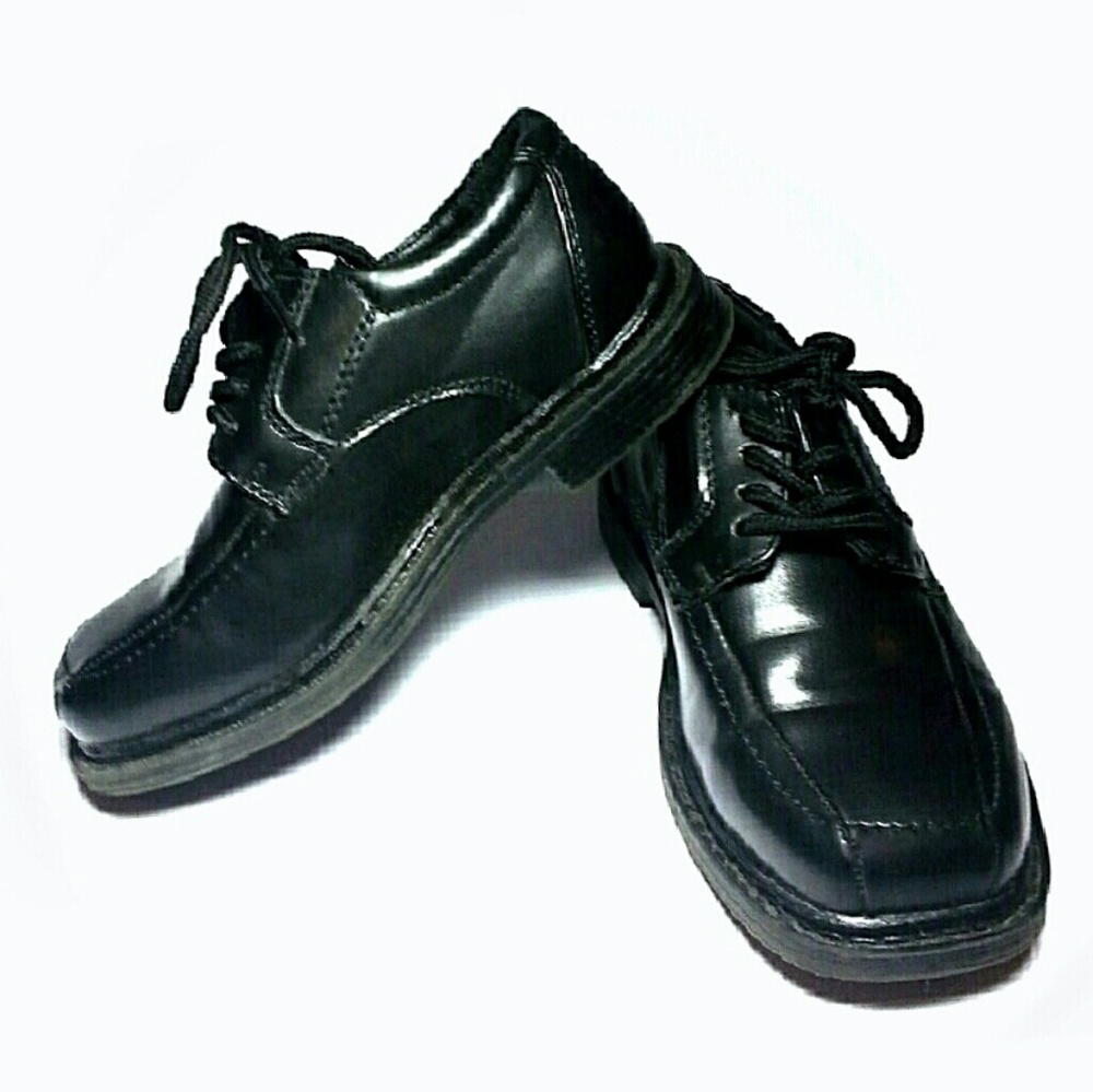 Black Patent Oxfords Lace Up Dress Shoes 9.5W